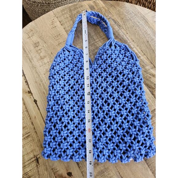 J. Crew Cadiz Hand Knotted Cotton Rope Tote Macrame Travel Beach - Picture 6 of 6